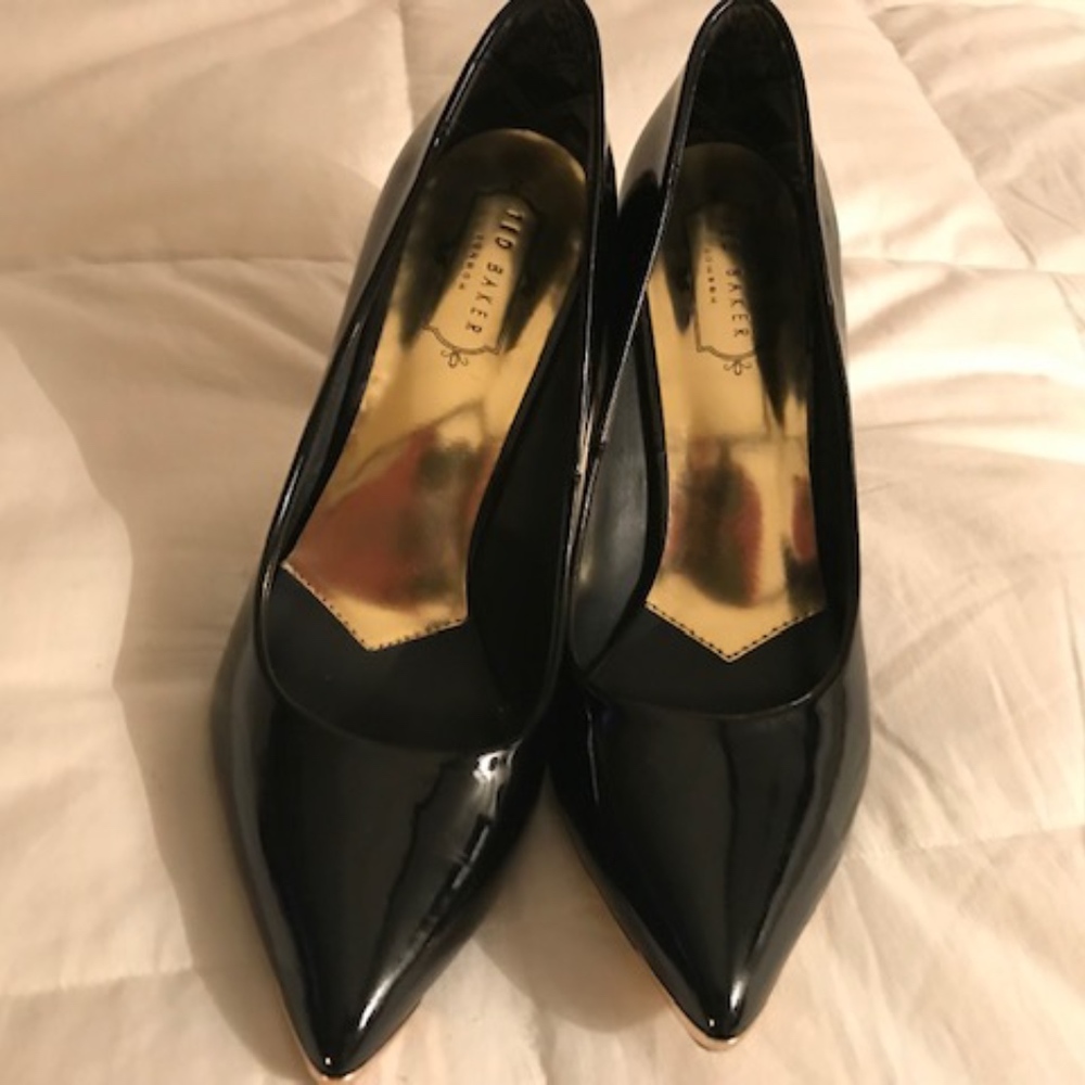 Ted Baker black patent leather heels